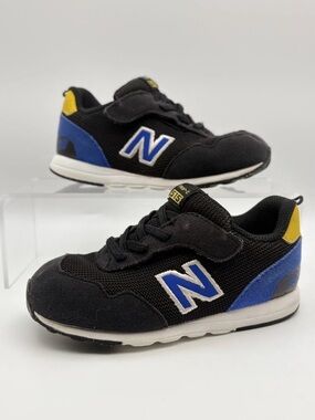 New Balance Kids Black, Blue & Yellow Athletic Sneakers